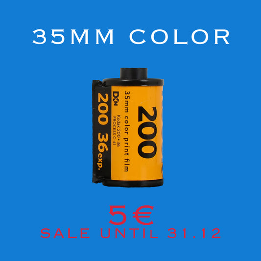 35mm Filmentwicklung+Scan C41 Farbfilm SALE